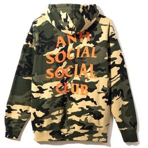 Anti social social club Camo Green Hoodies New